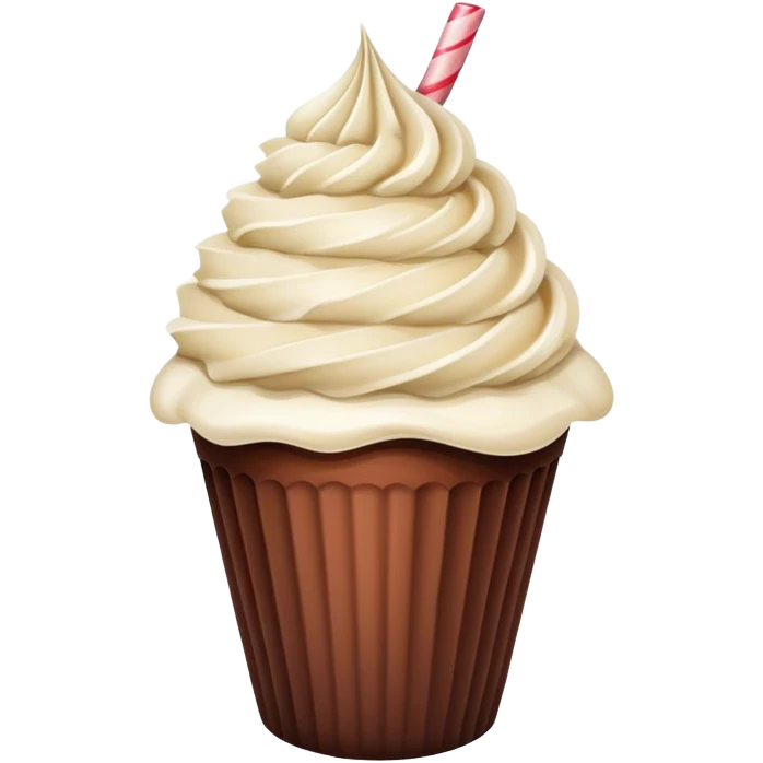 chocolate milkshake cupcake  emoji