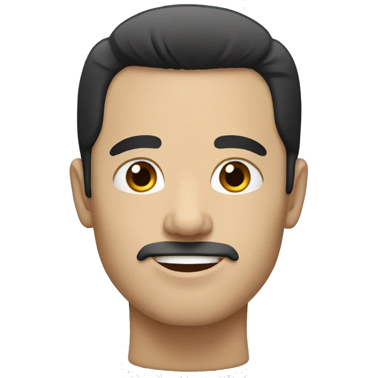 white man with black hair emoji