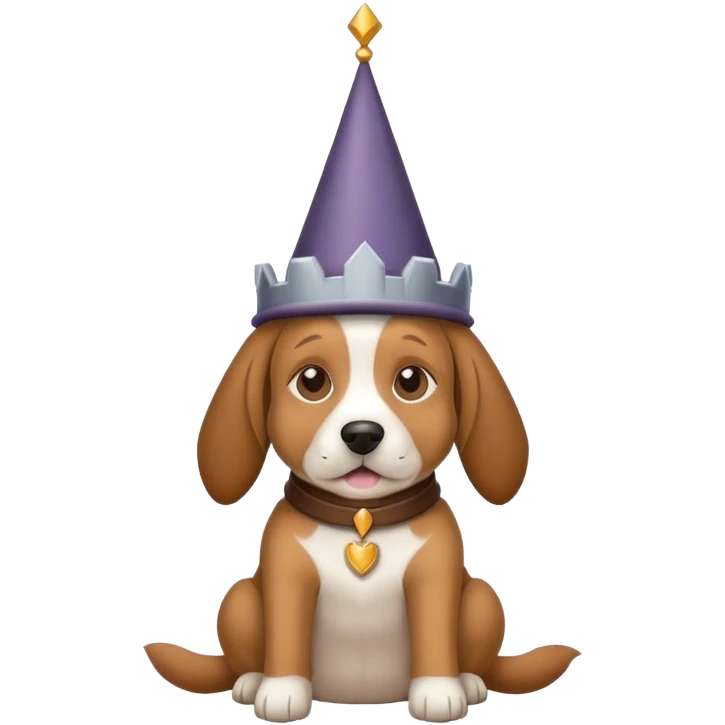 Dog wearing a castle hat  emoji