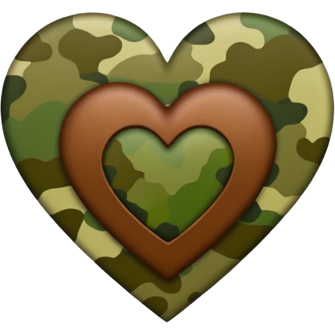 Heart camuflage emoji