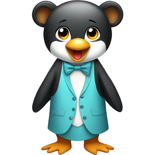 Penguin dress bear emoji
