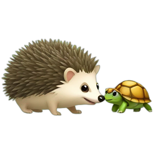 Hedgehog and turtle emoji