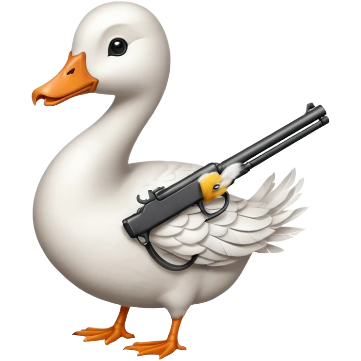 Goose with gun emoji