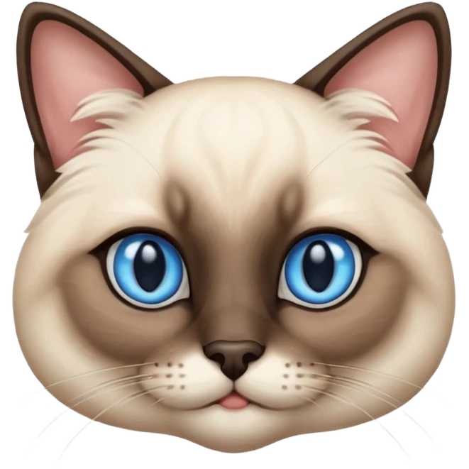 cute siamese cat blue eyes emoji