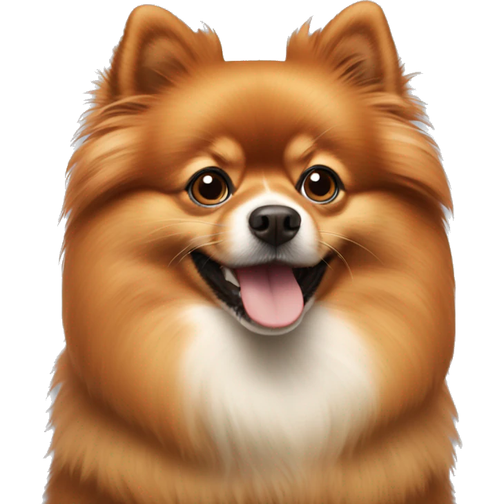 The red-haired pomeranian emoji