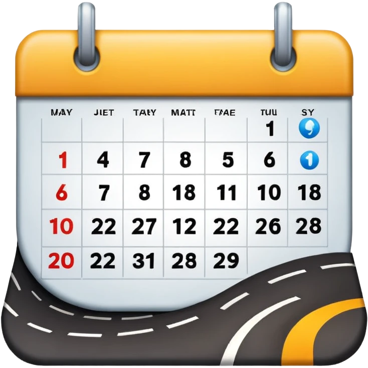 represent travel time between calendar events. It should imply “in transit” or “commuting,”  emoji