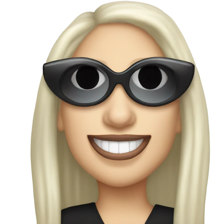 Lady Gaga black glasses Heavy Metal Lover emoji
