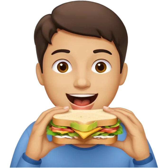 enthisuastic luncher  "E///"     emoji