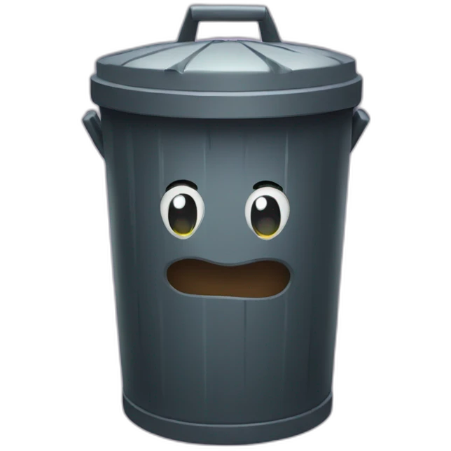 magical trash can emoji