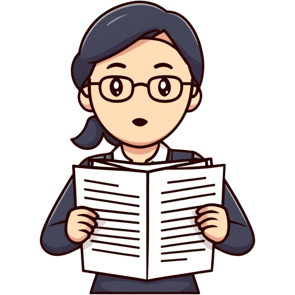 stressed teacher woman with papers emoji