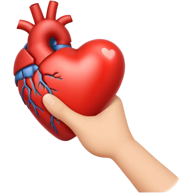 Hand making heart emoji