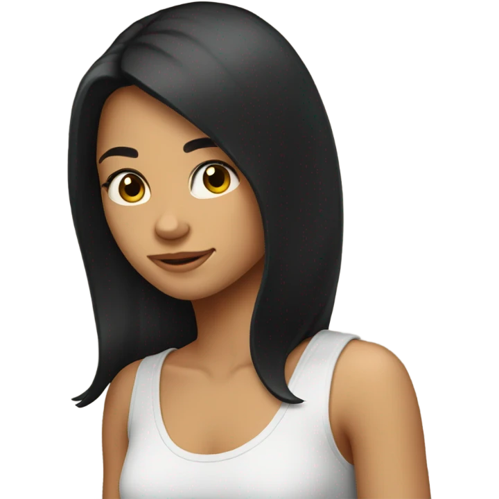 girl with black hair emoji