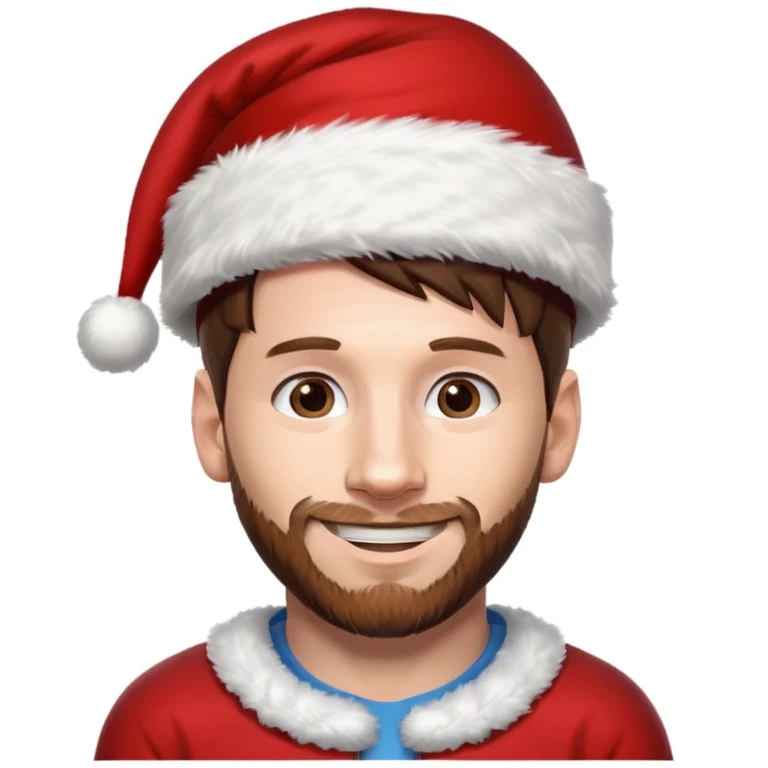 Messi con gora de navidad  emoji
