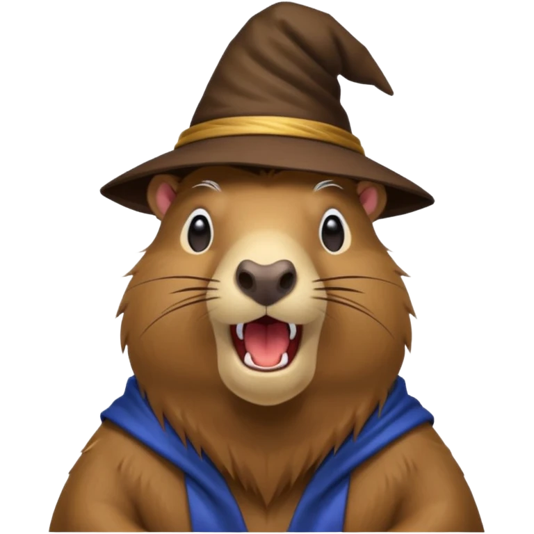 wizard capybara shouting emoji