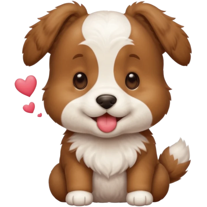 Pup blowing kisses emoji