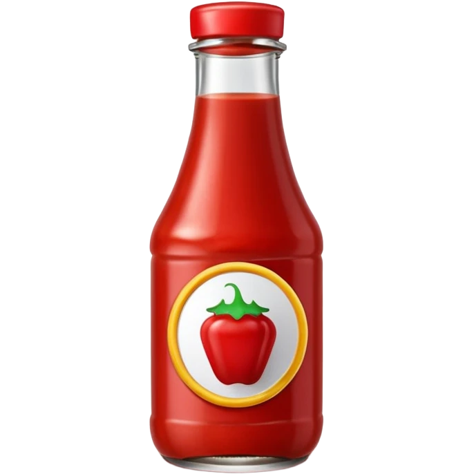 Glass Bottle of ketchup emoji