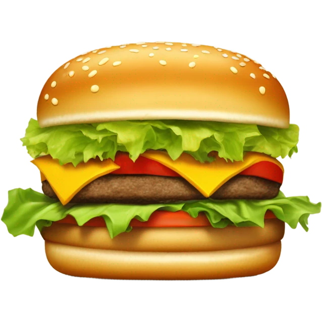 Cheeseburger with French fries emoji