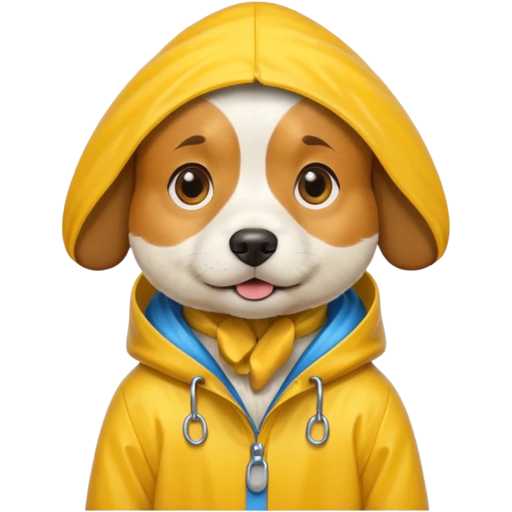 dog in yellow rain coat over head



 emoji