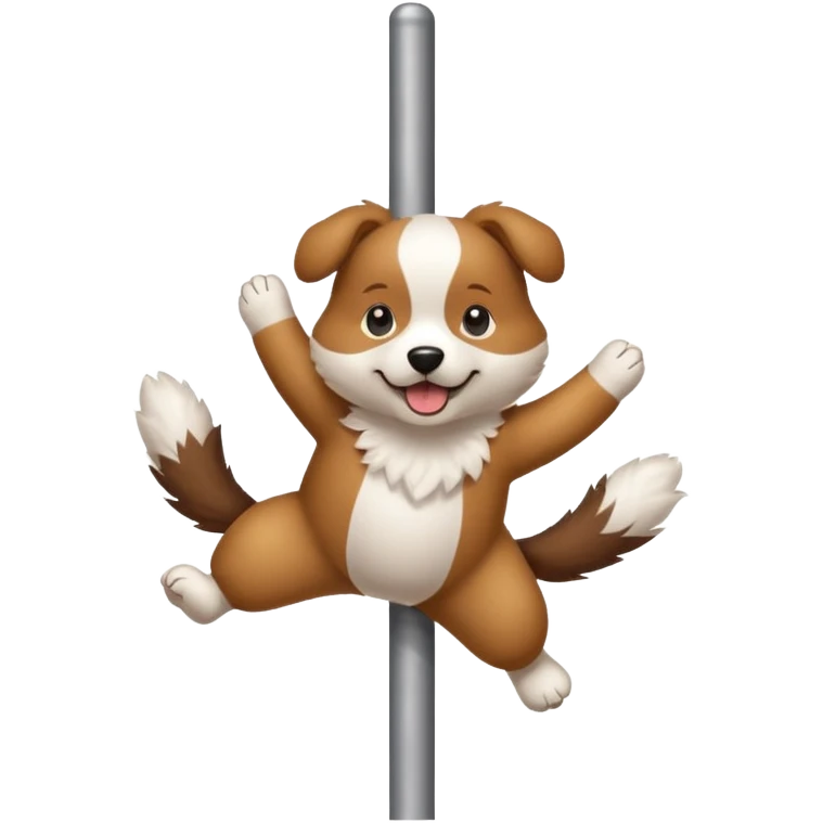 dog dancing around a pole  emoji