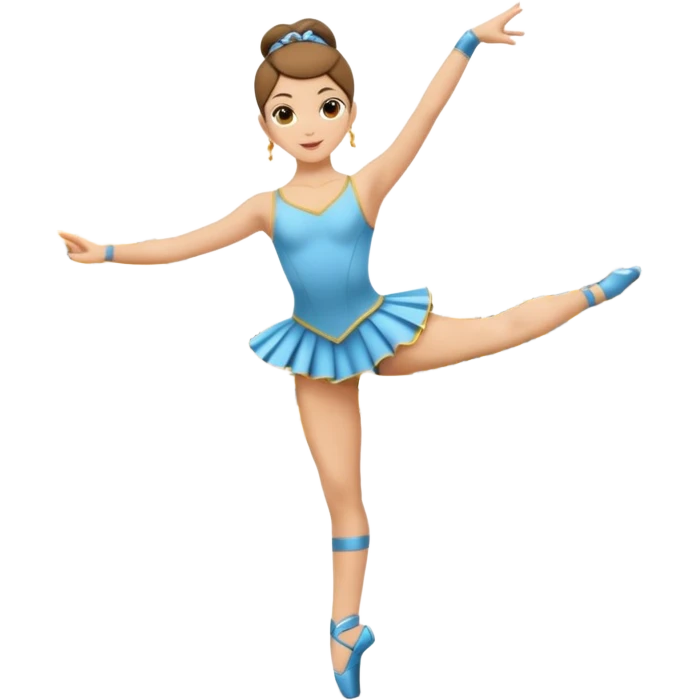 Una chica con vestuario de bailarina urbana con las piernas flexionadas, el dedo índice en la boca, el tren superior inclinado hacia la izquierda y con la cadera proyectada hacia la izquierda emoji