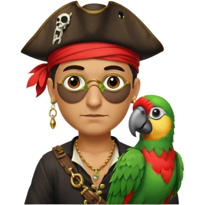 pirate and parrot emoji