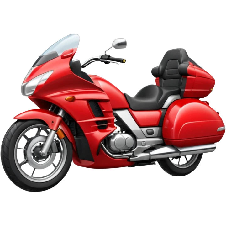 Moto Honda avec Side car rouge emoji
