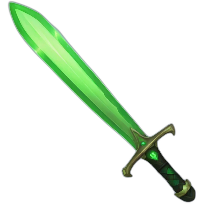 Sting sword glows green emoji