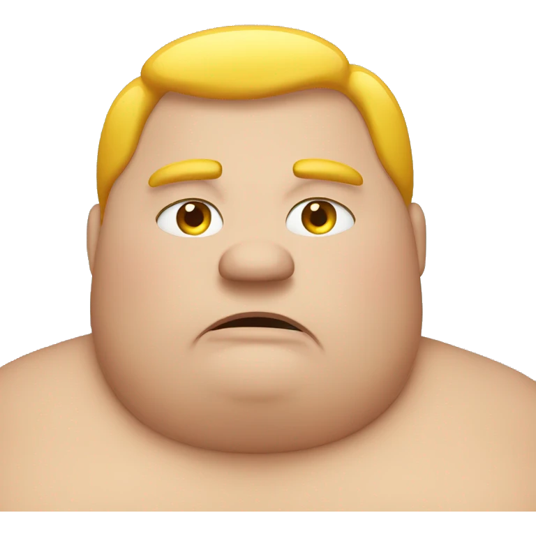 fat person worrying emoji