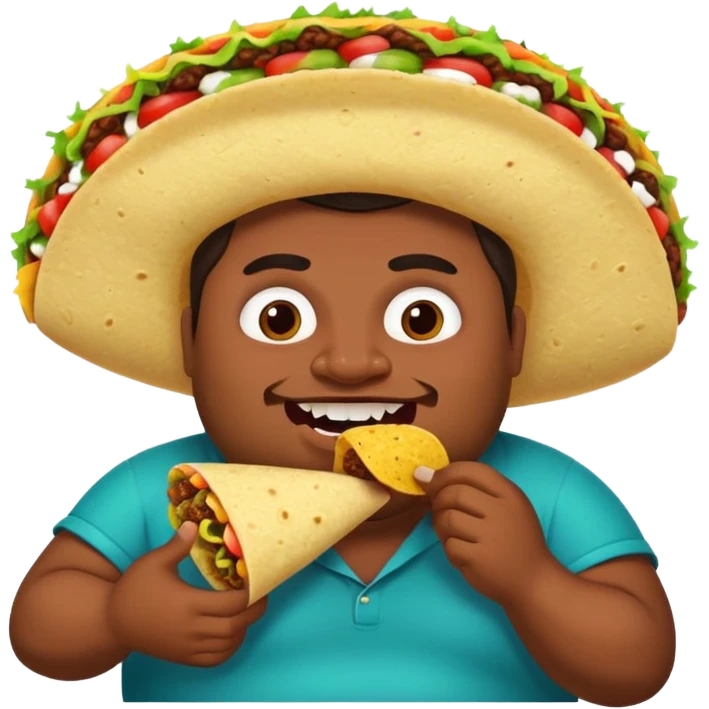 Fat mexican big teeth taco eater emoji