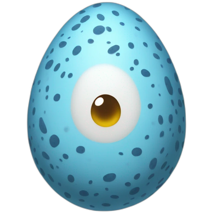 Blue speckled egg emoji