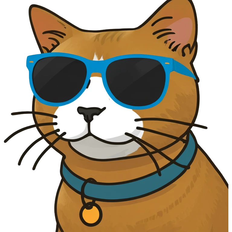 Cat with sunglasses emoji