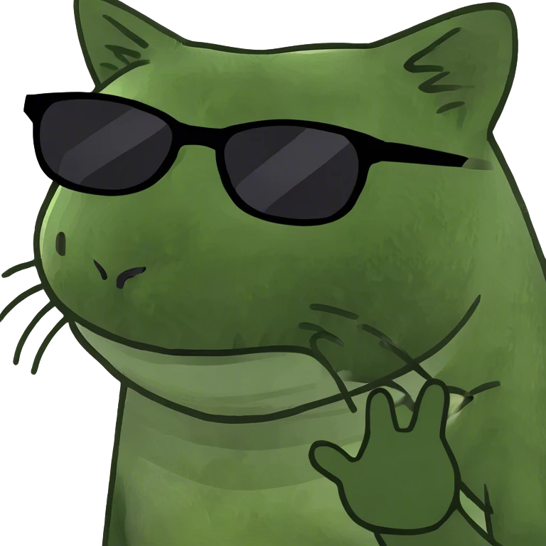 Cat with sunglasses emoji