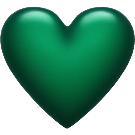 Dark green heart emoji