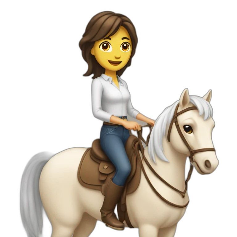 Femme sur cheval emoji