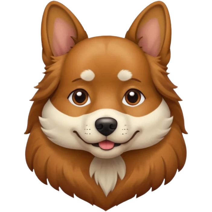 Dog wearing a Josué emoji