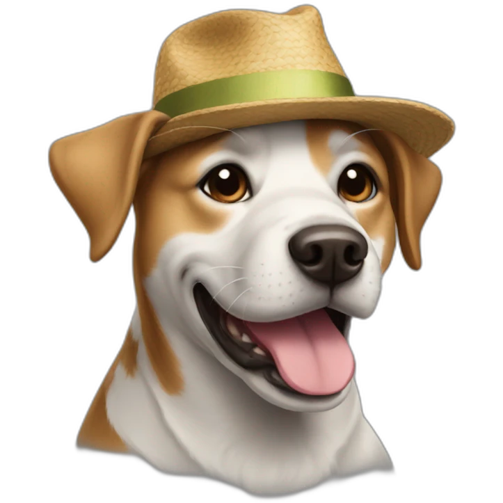Dog whit a hat emoji