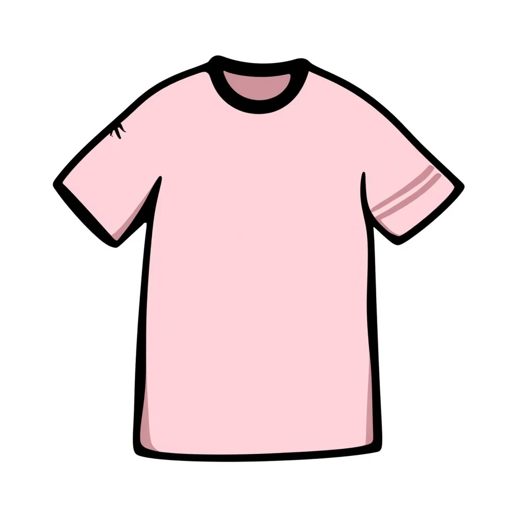 hand-drawn doodle style pink jersey emoji