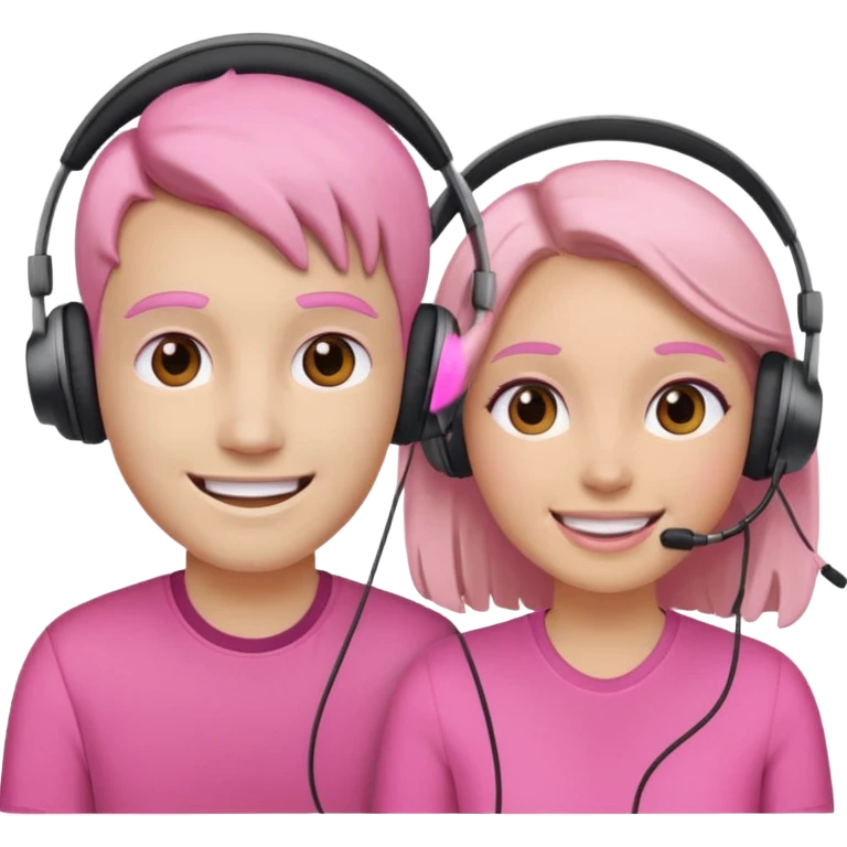 pink video call between 2 people emoji