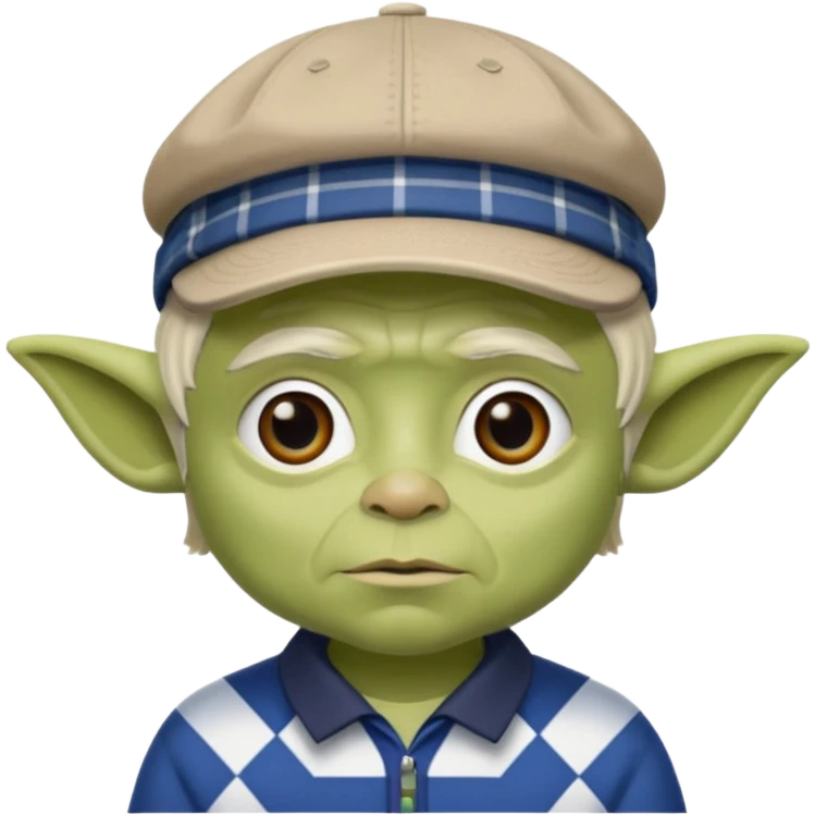 Laird Yoda med skotsk golfkeps emoji