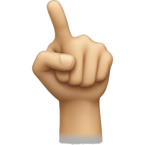pointing finger forward emoji