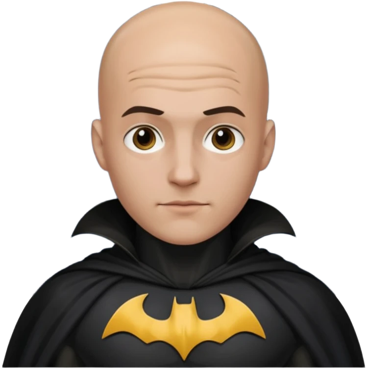 I Want a 25 years old man with no hair in a batman costume emoji
