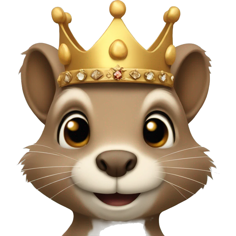 Squirrel with crown emoji