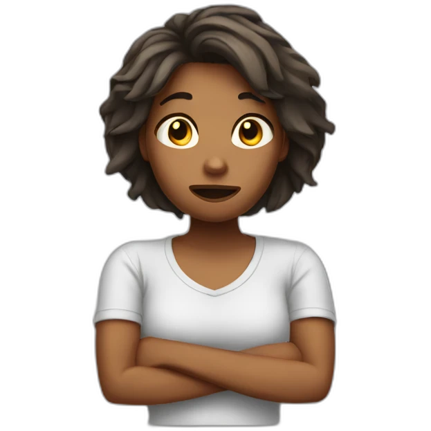 stressed girl emoji