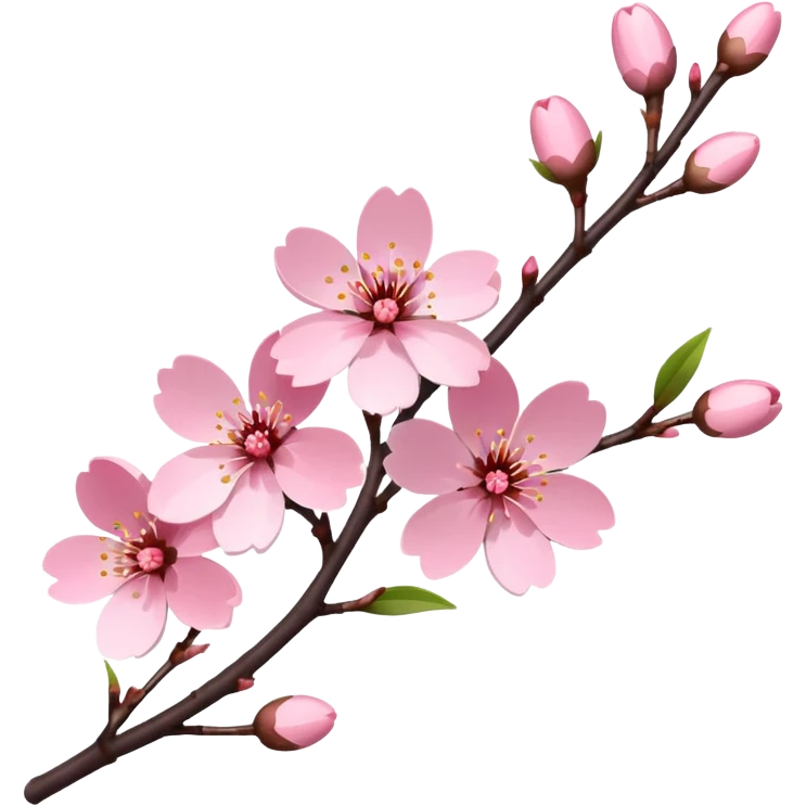 pink cherry blossom branch emoji