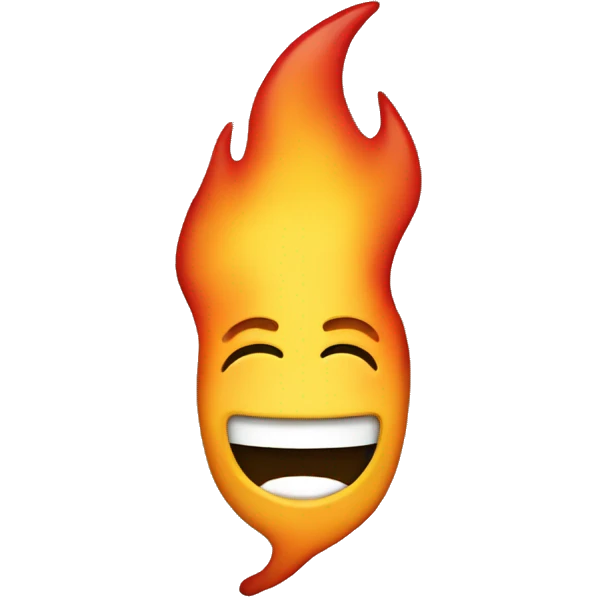 Flame face emoji