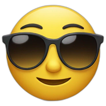 crescent-moon character with sunglasses  emoji