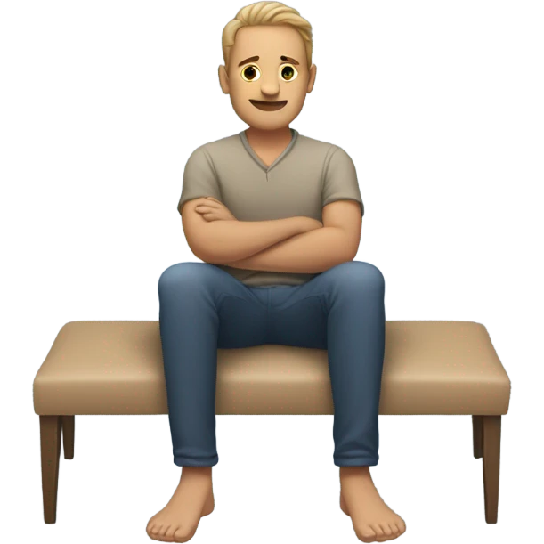 Man with feet out emoji