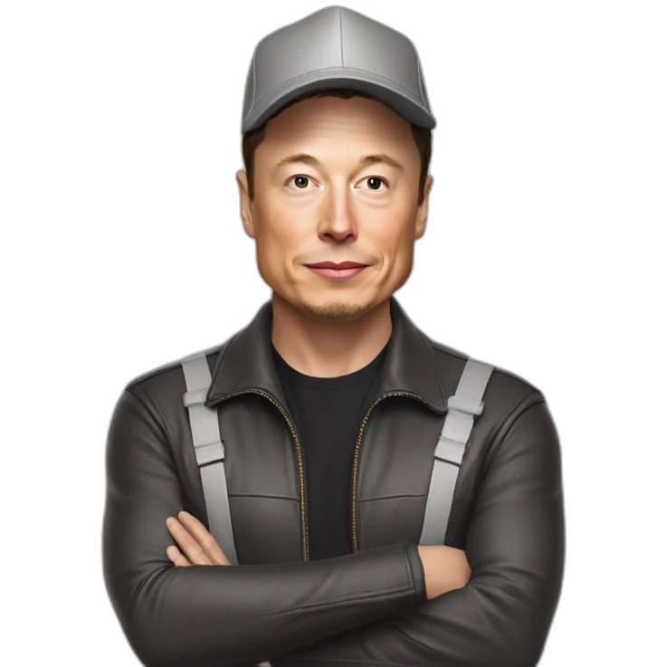 elon musk with helix cap emoji