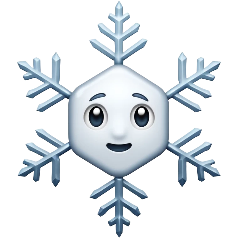 The stormy snowflake emoji