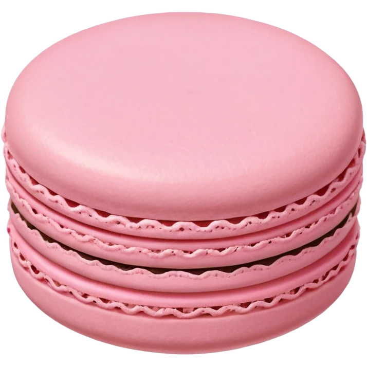 single round macaron, smooth shell texture emoji